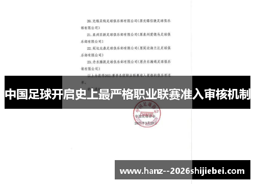 中国足球开启史上最严格职业联赛准入审核机制 中国足球开启史上最严格职业联赛准入审核机制